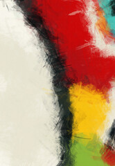 Abstract art brush strokes color blending template background, canvas texture applied.