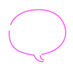 SNSやブログに使える、蛍光ピンクのシンプルな吹き出し