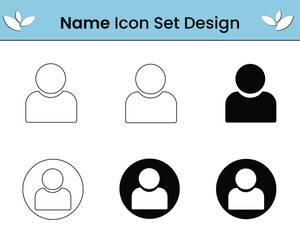 Name Icon set vector illustration design. 