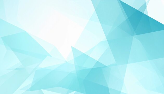 Fototapeta 幾何学的な透明ブルーのレイヤーが交差する抽象背景　抽象と透明感が交差する未来的背景