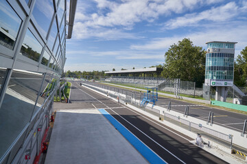 landscape of the monza autodrome, italy