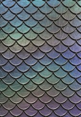 虹色の鱗模様 幻想的なテクスチャ