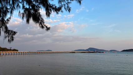 Stunning Ocean View with Warm Sunset Light Over Rawai Beach in Phuket, Thailand