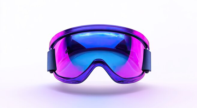 Vibrant purple-blue ski goggles