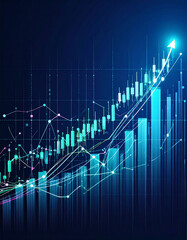 Finance business background. Stock crash market exchange loss trading graph analysis investment indicator business graph charts of financial digital background.