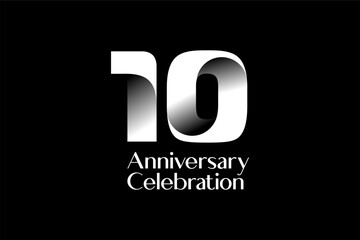 premium bold  illustration origami anniversary for celebrate  emblem . Anniversary logotype design