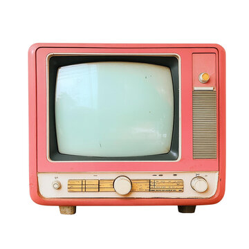 Vintage Pink Television with Dials
