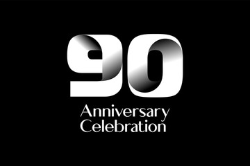 premium bold  illustration origami anniversary for celebrate  emblem . Anniversary logotype design