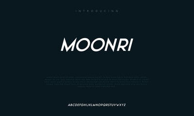 Moonri Elegant Font Uppercase Lowercase and Number. Classic Lettering Minimal Fashion Designs. Typography modern sans serif fonts regular decorative vintage concept. vector illustration