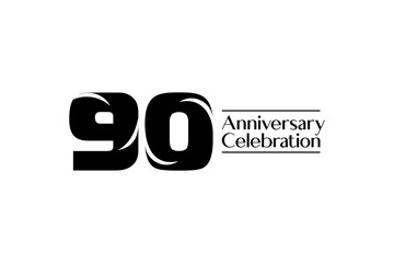 premium bold  illustration origami anniversary for celebrate  emblem . Anniversary logotype design