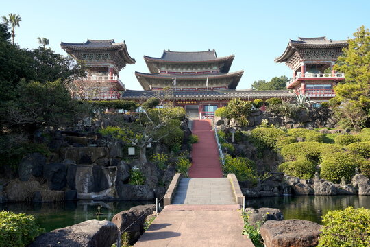 Yakcheonsa, Yakcheon, buddhistischer Tempel des Jogye-Ordens in Seogwipo, Provinz Jeju, S&uuml;dkorea, Korea, Asien, Buddhismus, Religion