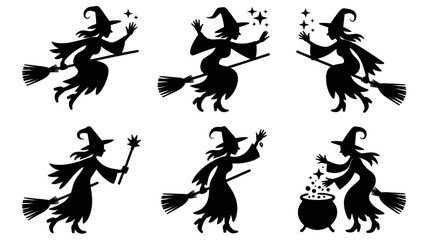 SILHOUETTE HALLOWEEN, halloween silhouette bundle, halloween bundle, halloween, pumpkin, vector, cat, icon, set, ghost, bat, holiday, illustration, witch, cartoon, autumn, design, spider, silhouette, 