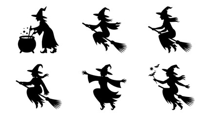 SILHOUETTE HALLOWEEN, halloween silhouette bundle, halloween bundle, halloween, pumpkin, vector, cat, icon, set, ghost, bat, holiday, illustration, witch, cartoon, autumn, design, spider, silhouette, 