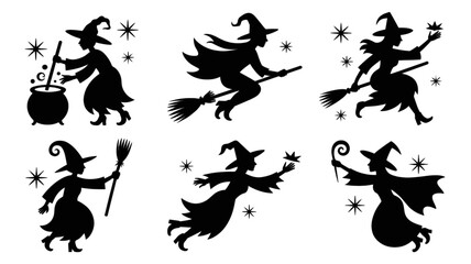SILHOUETTE HALLOWEEN, halloween silhouette bundle, halloween bundle, halloween, pumpkin, vector, cat, icon, set, ghost, bat, holiday, illustration, witch, cartoon, autumn, design, spider, silhouette, 