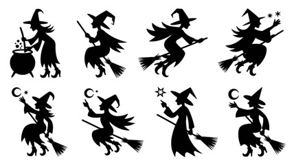 SILHOUETTE HALLOWEEN, halloween silhouette bundle, halloween bundle, halloween, pumpkin, vector, cat, icon, set, ghost, bat, holiday, illustration, witch, cartoon, autumn, design, spider, silhouette, 