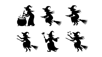 SILHOUETTE HALLOWEEN, halloween silhouette bundle, halloween bundle, halloween, pumpkin, vector, cat, icon, set, ghost, bat, holiday, illustration, witch, cartoon, autumn, design, spider, silhouette, 