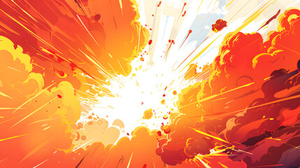 vector illustration of stylized explosion
