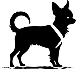 black dog silhouette