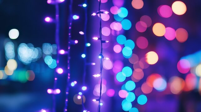 Vibrant purple-hued abstract technology background with glowing colorful light patterns and dynamic digital illumination




