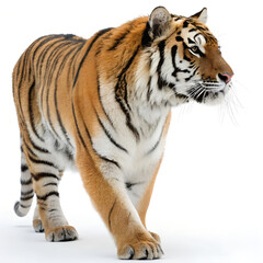 Fototapeta premium bengal tiger isolated on white background