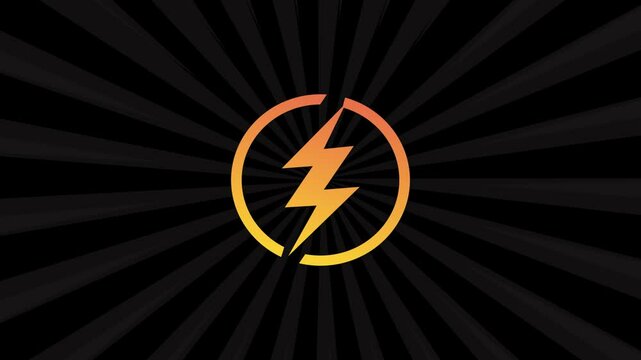 lightning bolt icon. Lightining bold animation. Power animation. Electric power icon animation.