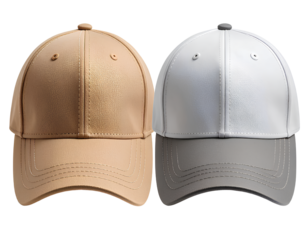 3 Editable Baseball Cap Mockup with Logo Placement Zone, Transparent Cutout