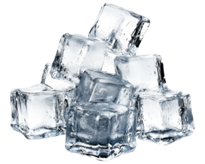 PNG Cold clear ice cubes stack