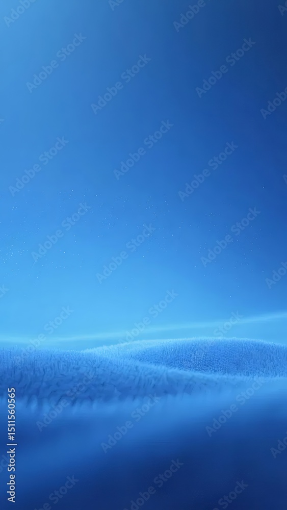 Poster 青い空と青い雪の風景 抽象的な水の質感 柔らかい光が幻想的な空間を演出