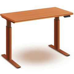 Vector Standing Desk Illustration &ndash; Ergonomic Office Furniture Clipart