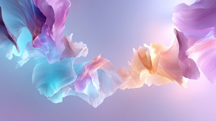 Abstract Pastel Colors Flowing Background