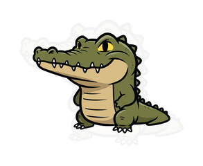Crocodile Mascot Funny Animal Art
