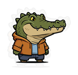 Crocodile Mascot Illustration Cute Animal