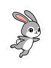 Mascot Rabbit Illustration Fun Design