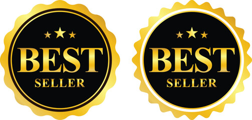 Best Seller 2024 or Gold Best Seller 2024 Label Vector. Preferred designs for best selling labels on products. As a logo for good selling with gold color design. Best Seller 2024 Vector.