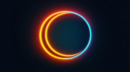 Obraz premium Neon circle frame (3)