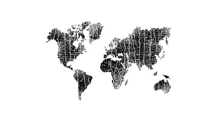 Graffiti spray World Map , black isolated silhouette © OMIA