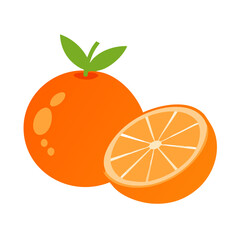 orange with leaves icon