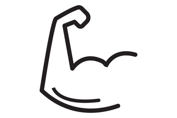 Flexing arm set icon. Power and strong muscle biceps icons. Vector isolated on white background EPS 10