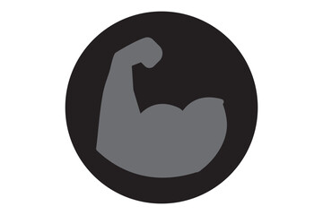 Flexing arm set icon. Power and strong muscle biceps icons. Vector isolated on white background EPS 10