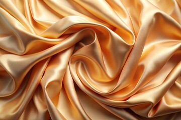 A gold colored fabric with a pattern of swirls and ripples