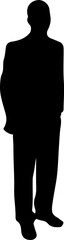 Silhouette of a man with his hands in his pockets