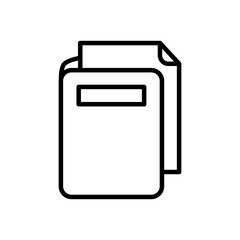 document icon vector, line style icon