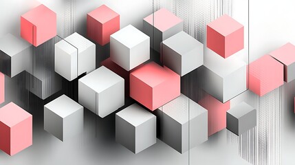 Obraz premium Abstract geometric cubes