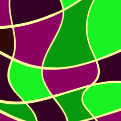 Abstract art background with colorful waves. Trendy  illustration in style retro 60s, 70s