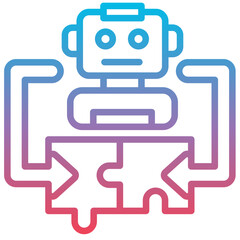 Obraz premium Decision Pathway Bot Icon