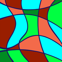 retro groovy backgrounds. colorful poster with  wavy, swirl, and cross line background