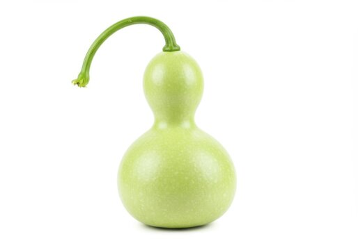 Single calabash gourd isolated on white background