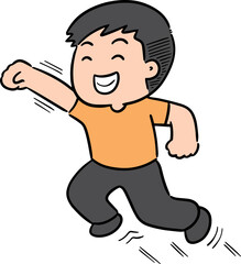 Illustration of man jumping

