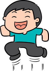 Illustration of man jumping
