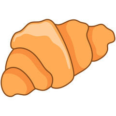 Croissant Bakery Food. Croissant sweet dessert vector illustration.
